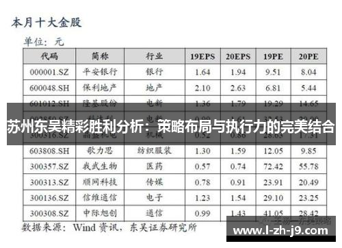 苏州东吴精彩胜利分析：策略布局与执行力的完美结合