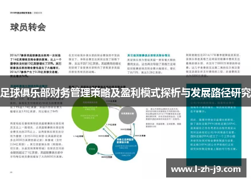 足球俱乐部财务管理策略及盈利模式探析与发展路径研究